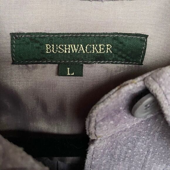 Bushwacker Purple Leather Button Down Blouse Women’s Size L - Picture 3 of 4